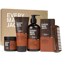 Every Man Jack Mens Aged Bourbon Beard Set